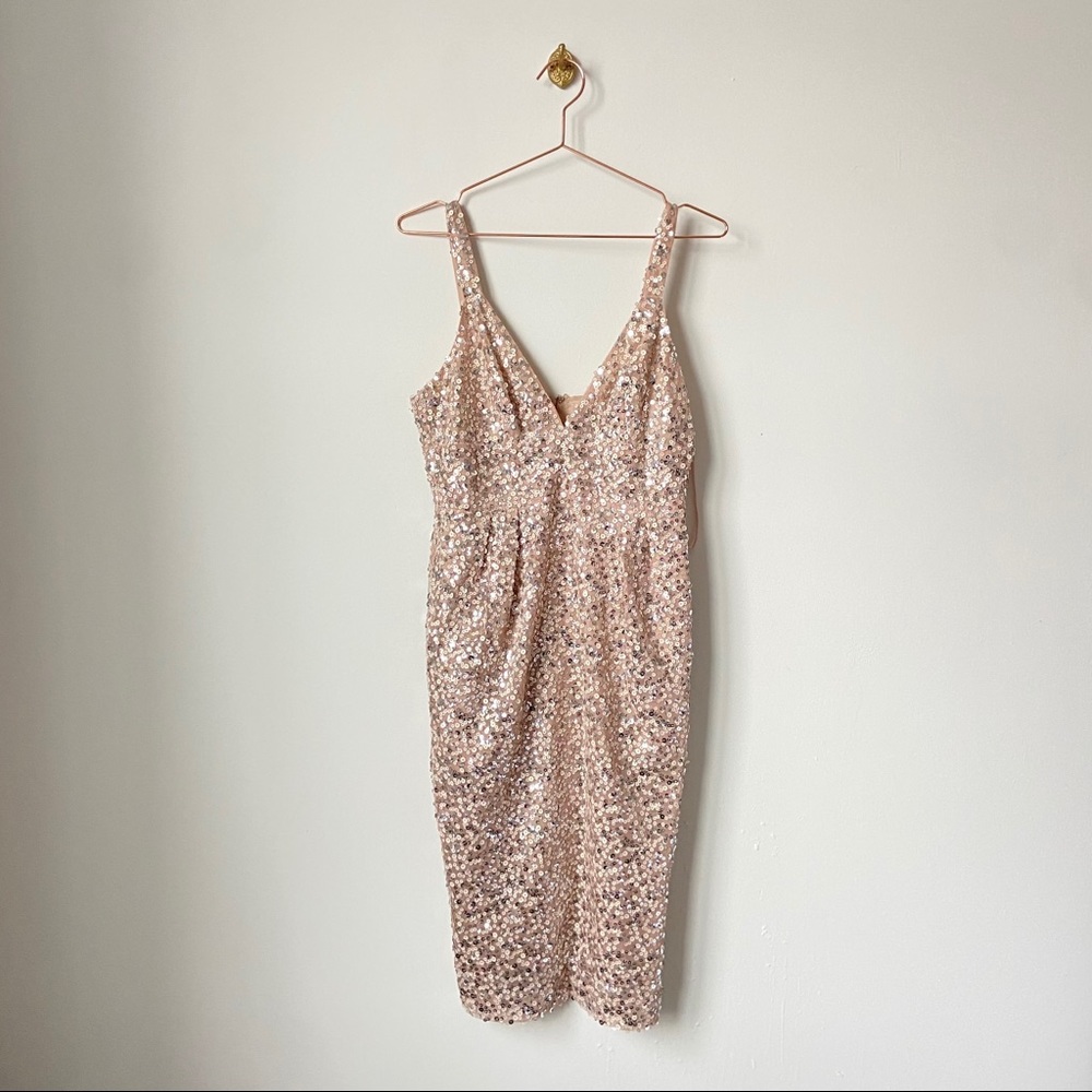 Jill Jill Stuart Champagne Sequin Dress - Picture 2 of 9